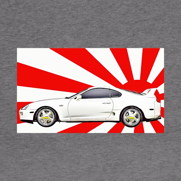 Toyota Supra MK4 Framed illustration by GasAut0s